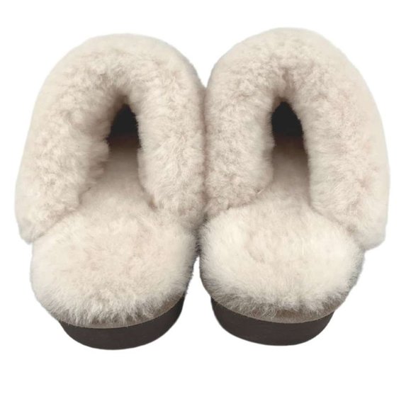 Nuknuuk | Women's Leather Slippers | Taupe Grey | Size 7 - Picture 5 of 6